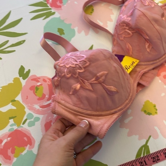 NWT 44C Rosa Pink Wired Padded Bra - Picture 2 of 5